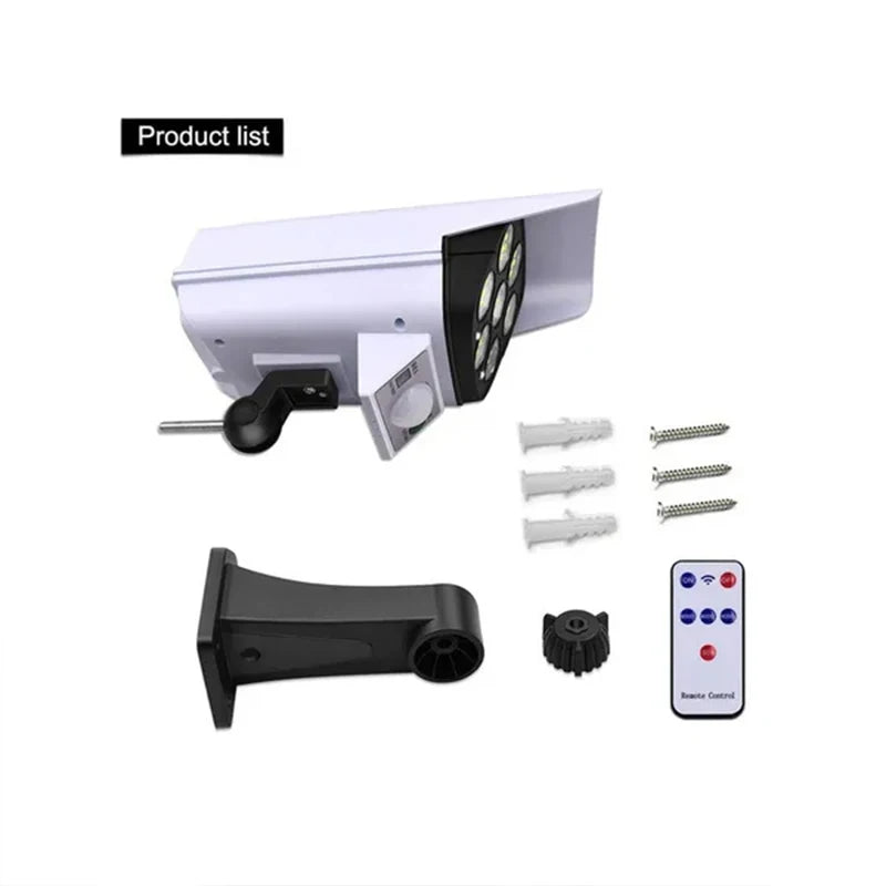 77LED Solar Motion Sensor Security Light Outdoor Dummy Camera Wireless Flood Light Waterproof Lamp For Home Garden,1/2/3PCS