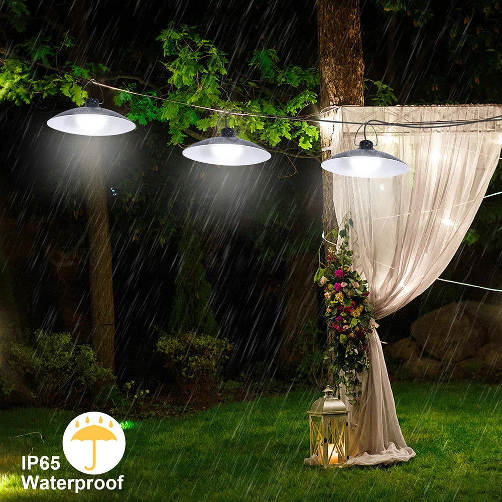 1/2/3/4Head Solar LED Pendant Light Remote Control Outdoor Indoor Solar Lamp Waterproof Security Lighting For Garden Porch Patio