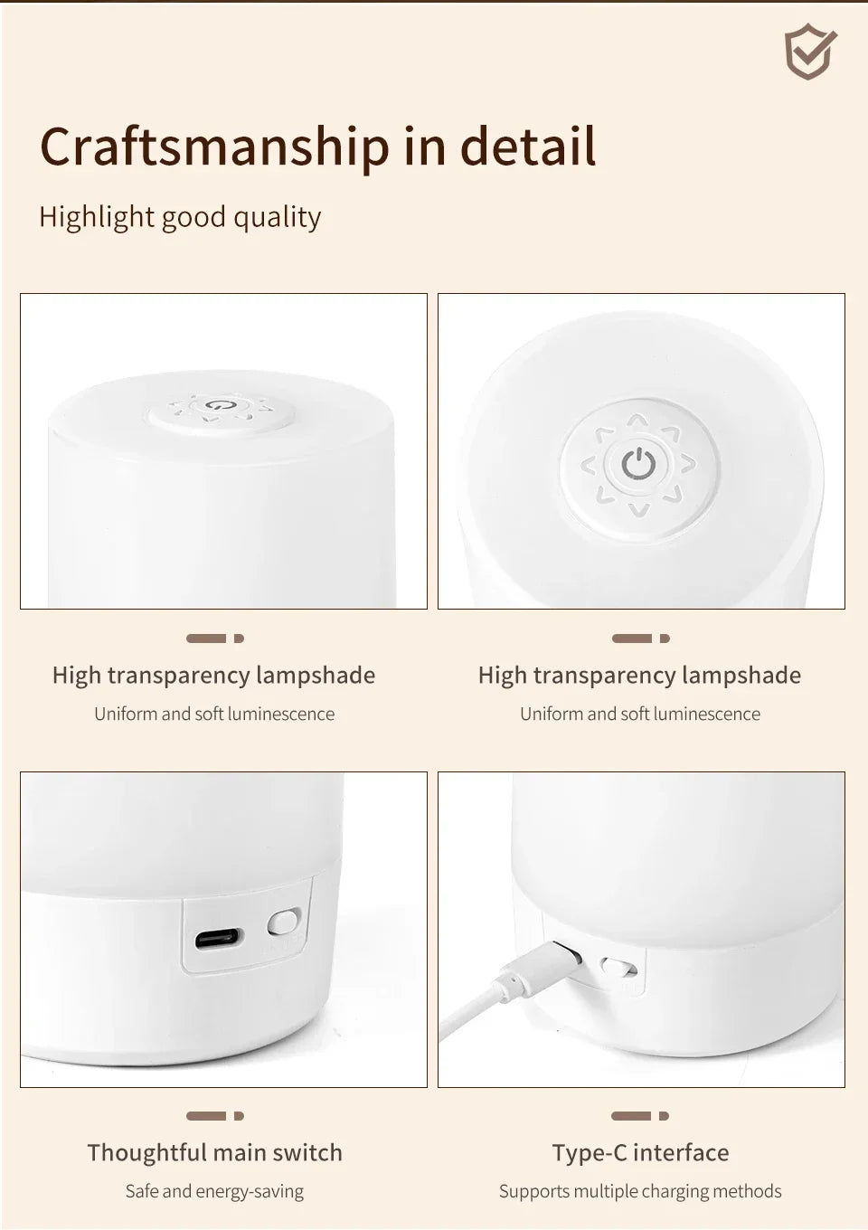 Touch Led Night Lights Dimmable Bedside Desktop lampe led Rechargeable Reading Table Lamps Bedroom Lighting living room decor