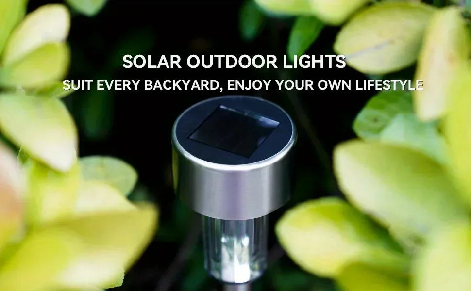 Outdoor Solar Lights Garden Lamp Solar Powered Waterproof Landscape Path LED Light for Yard Backyard Lawn Patio Decorative