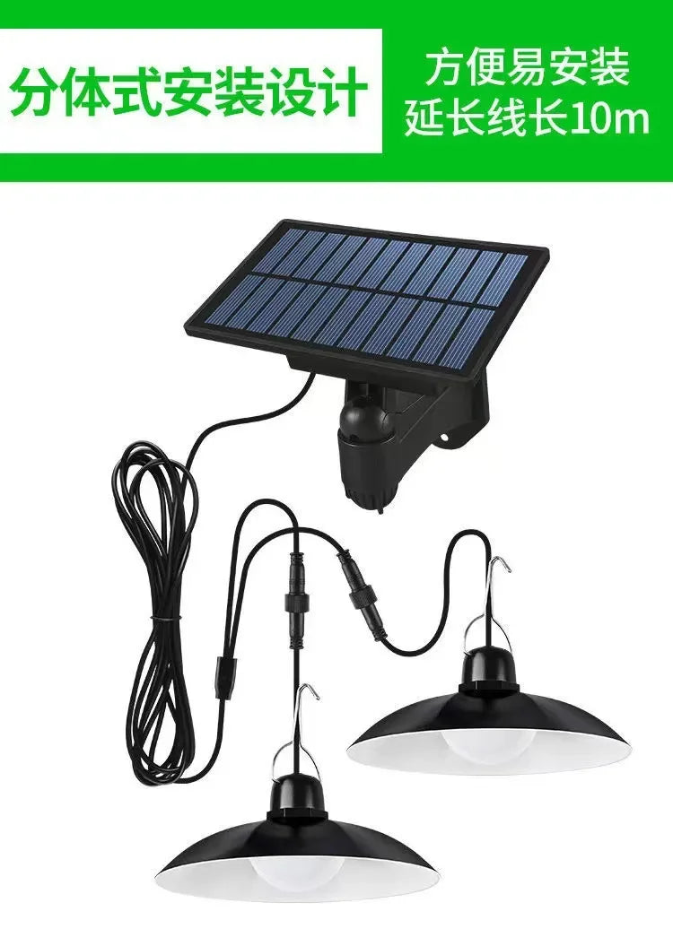 Solar Pendant Light IP65 Waterproof Led Solar Powered Lamp with Remote Control Chandelier Camping Outdoor Garden Hanging Lights