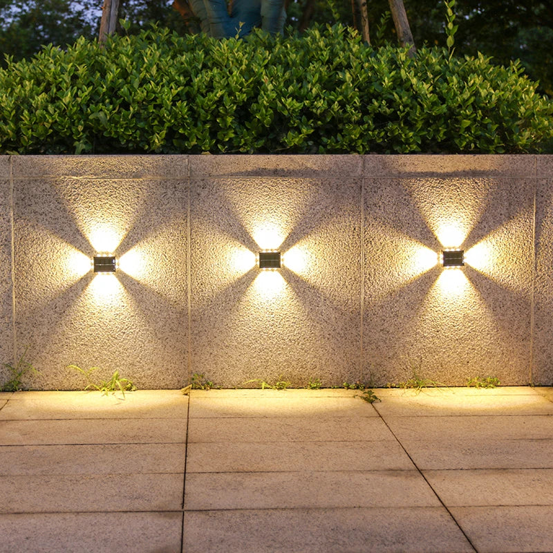 10/12/16 LEDsSolar Outdoor Wall Lights, Weatherproof Garden Lamp, Pathway Lighting  for Stairs Fence Street Camping Home Decor