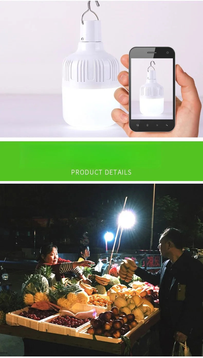 Rechargeable LED Camping Lanterns | Portable Indoor/Outdoor | Emergency Lights with Hook