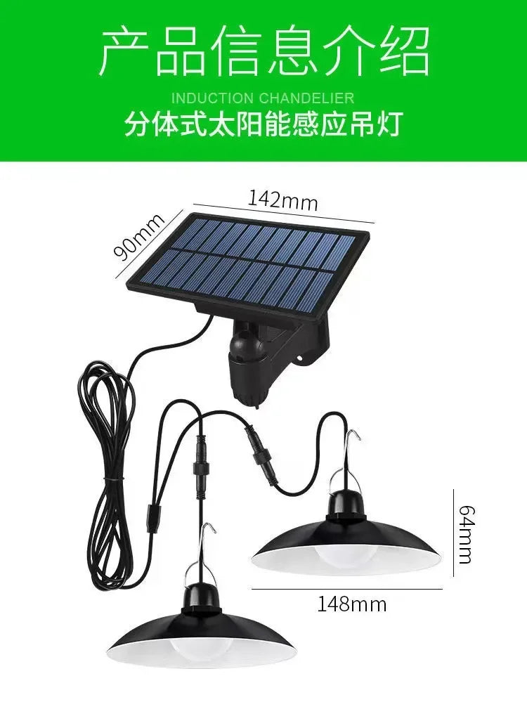 Solar Pendant Light IP65 Waterproof Led Solar Powered Lamp with Remote Control Chandelier Camping Outdoor Garden Hanging Lights