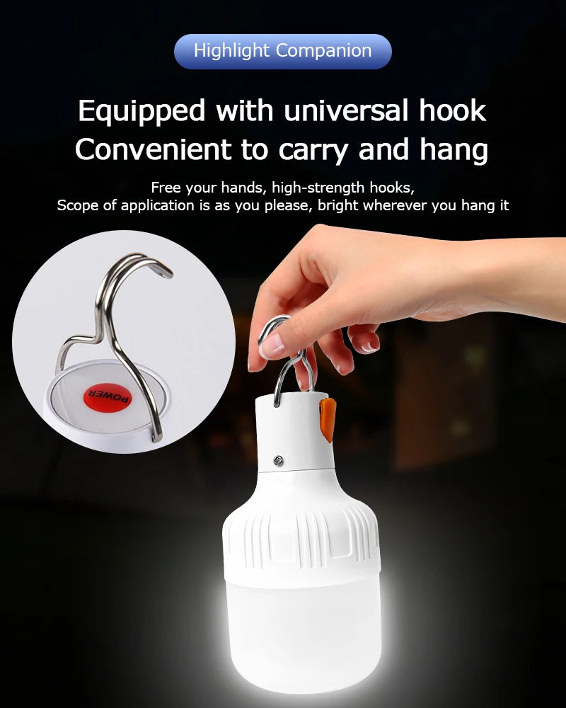 Rechargeable LED Camping Lanterns | Portable Indoor/Outdoor | Emergency Lights with Hook