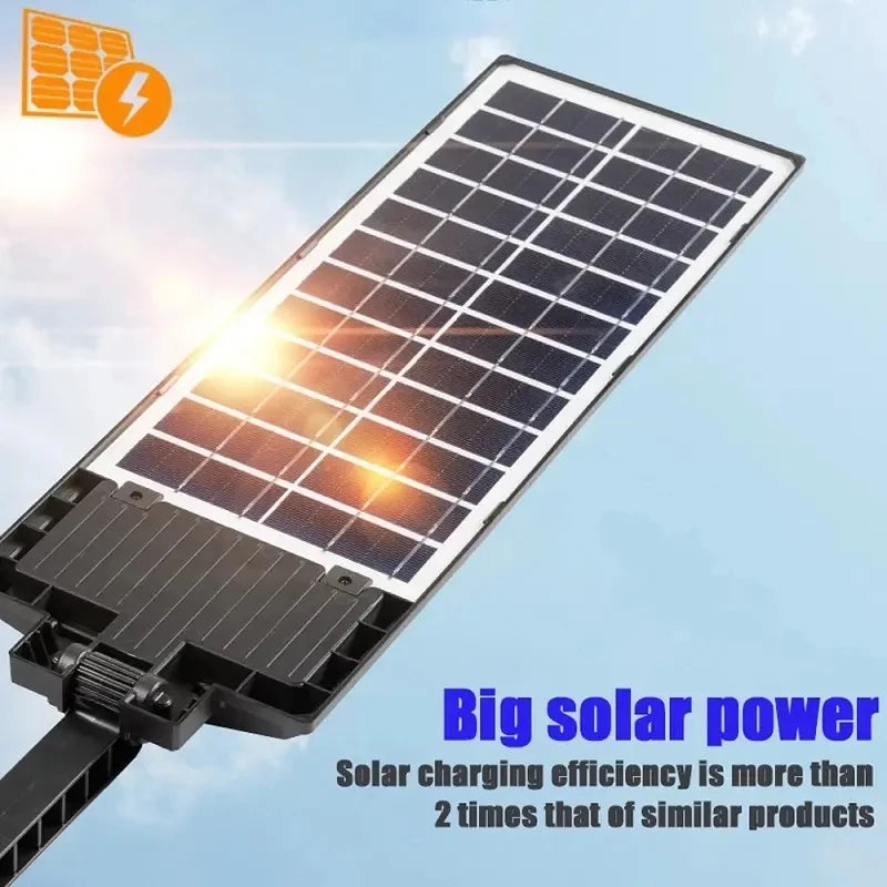 20000LM Solar Lights Outdoor External Solar Lamp with Motion Sensor Remote Control Solar Powered Spotlight Lamp Wall Street Lamp