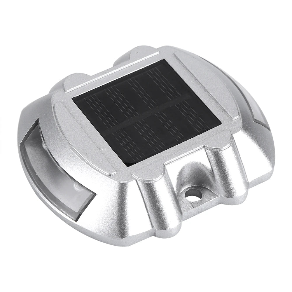 Casting Aluminum Solar Power Waterproof 6 LED Lamp Outdoor Road Driveway Pathway Light Yellow