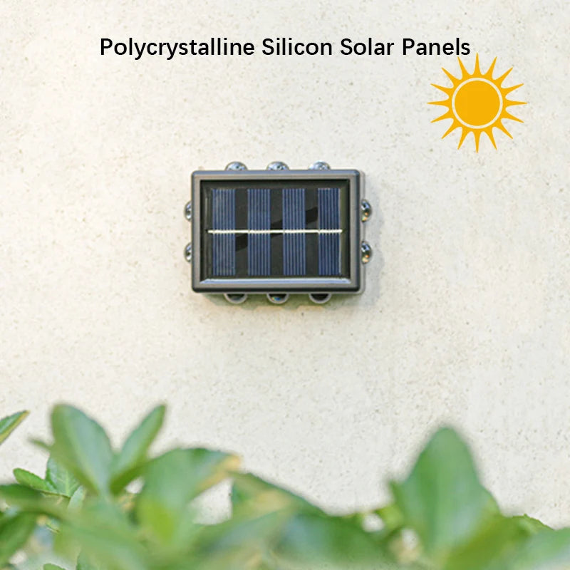 10/12/16 LEDsSolar Outdoor Wall Lights, Weatherproof Garden Lamp, Pathway Lighting  for Stairs Fence Street Camping Home Decor