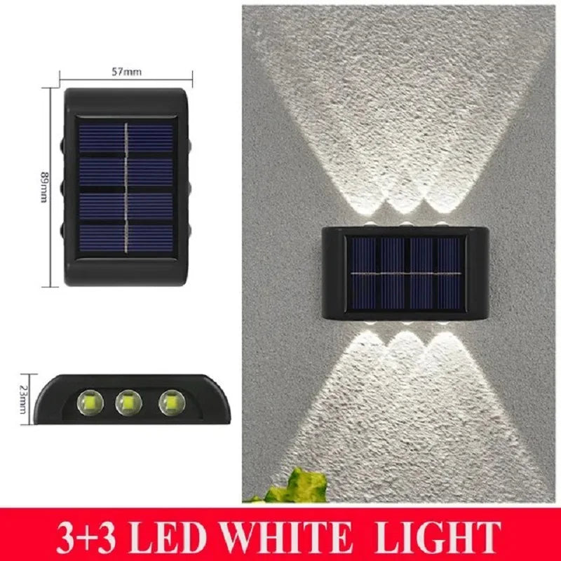 1-4pcs Solar Wall Light Outdoor Up and Down Solar Power Lighting Outdoor Waterproof IP65 Garden Courtyard Villa Landscape Decor