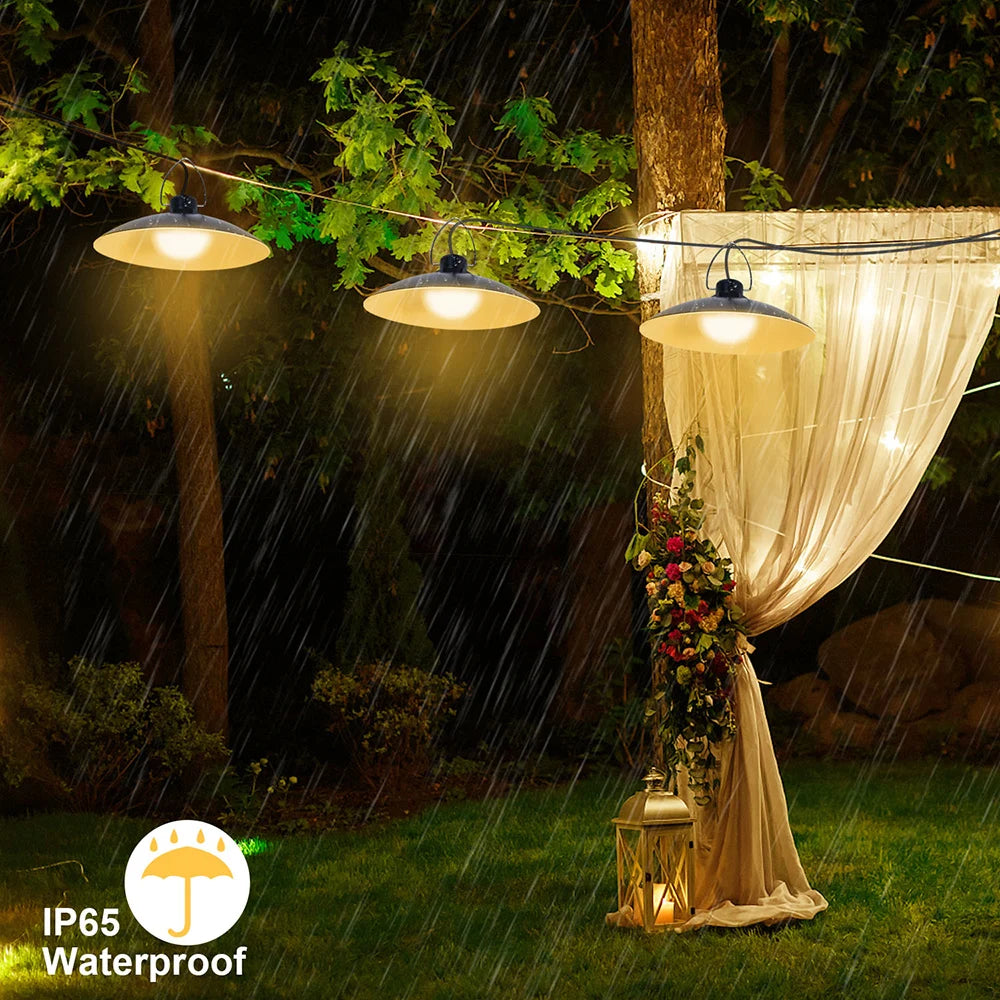 1/2/3/4Head Solar LED Pendant Light Remote Control Outdoor Indoor Solar Lamp Waterproof Security Lighting For Garden Porch Patio