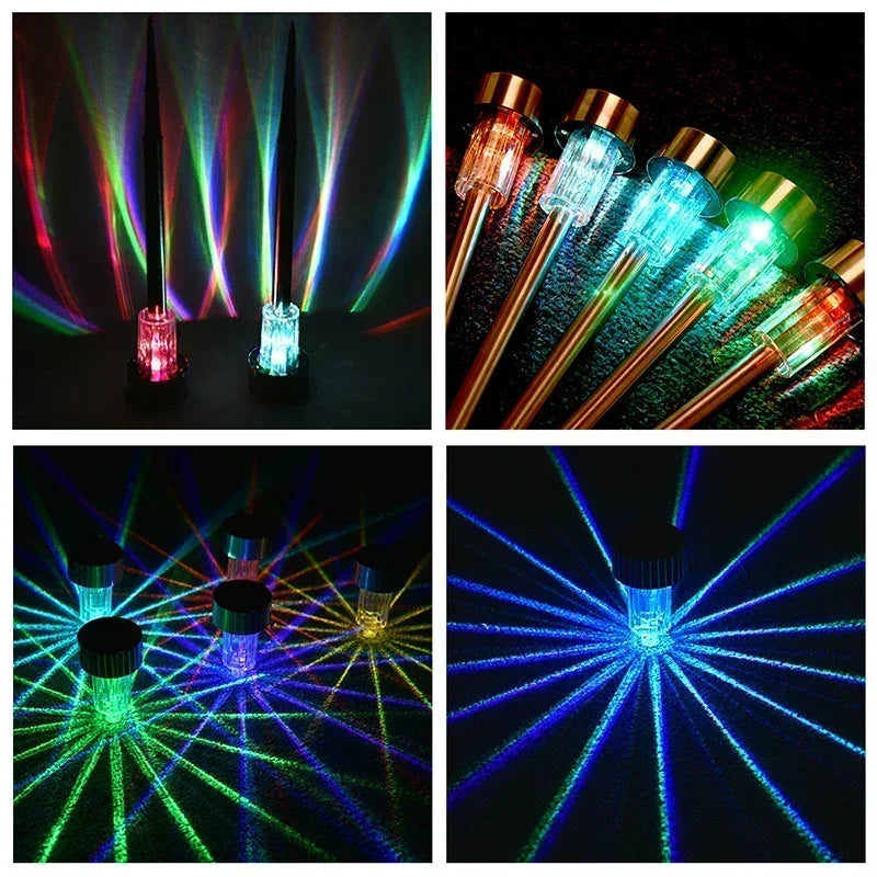 Outdoor Solar Lights Garden Lamp Solar Powered Waterproof Landscape Path LED Light for Yard Backyard Lawn Patio Decorative