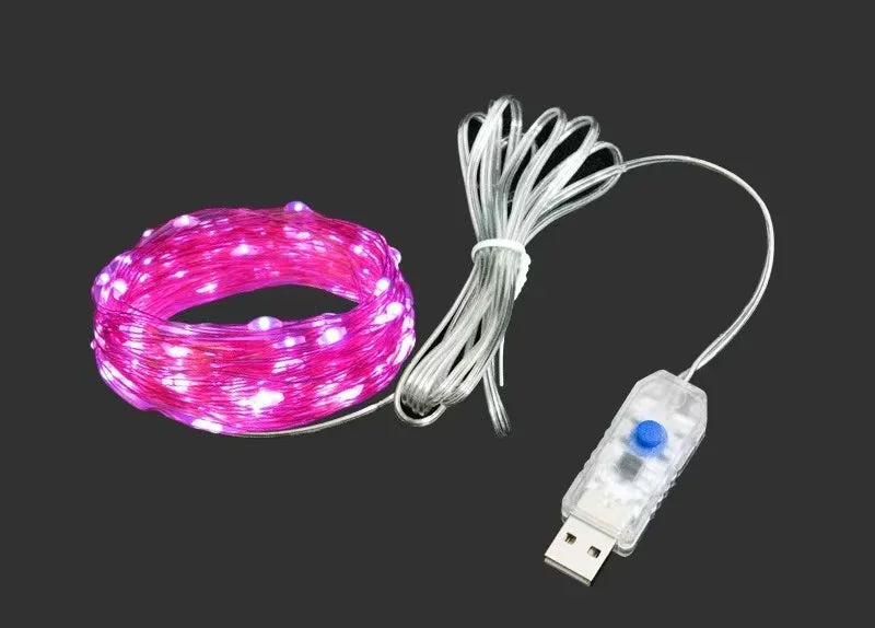 LED Fairy Lights USB Power String Lights Christmas Garland For New Year Wedding Party Tree Garden Terrace Decoration  8 Function