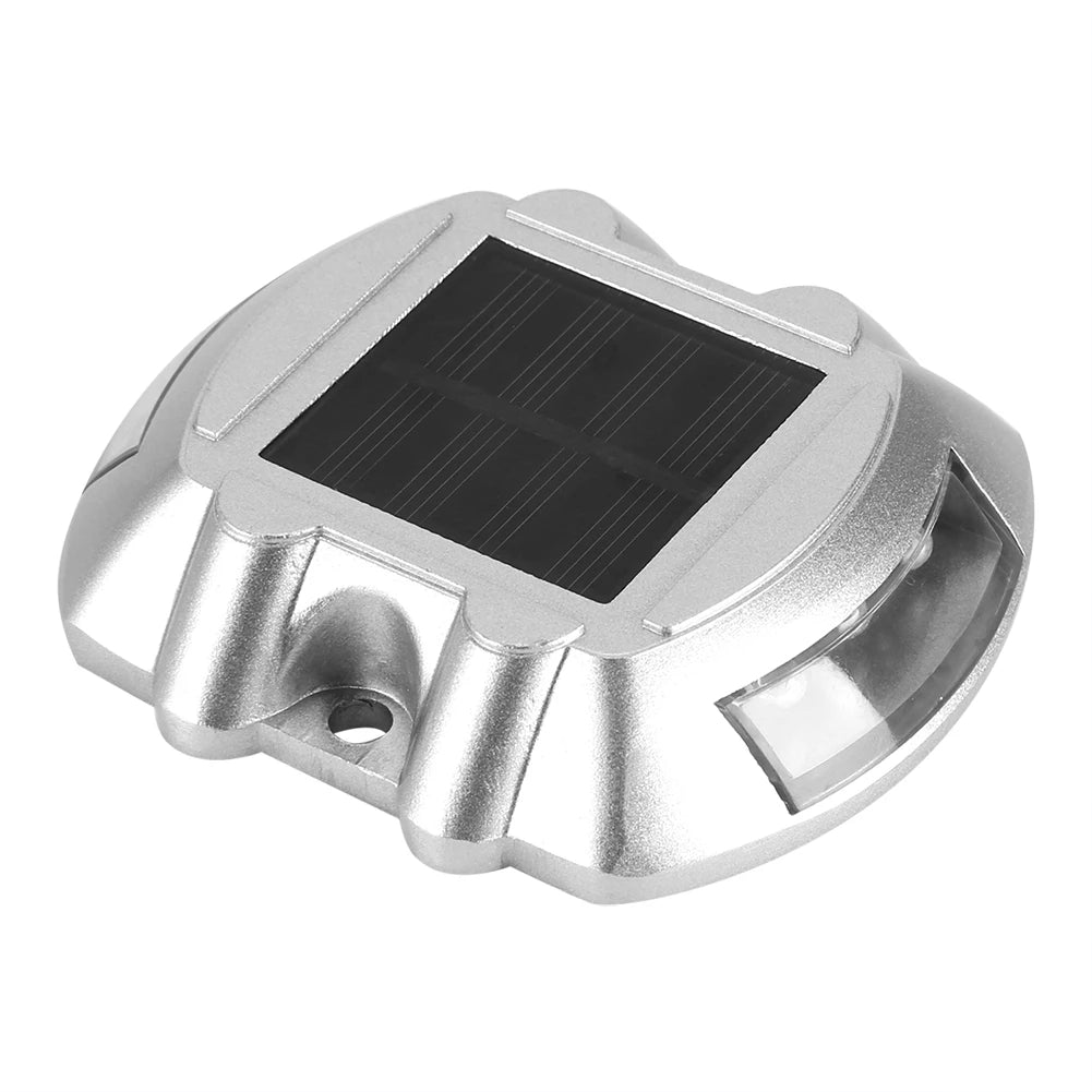 Casting Aluminum Solar Power Waterproof 6 LED Lamp Outdoor Road Driveway Pathway Light Yellow