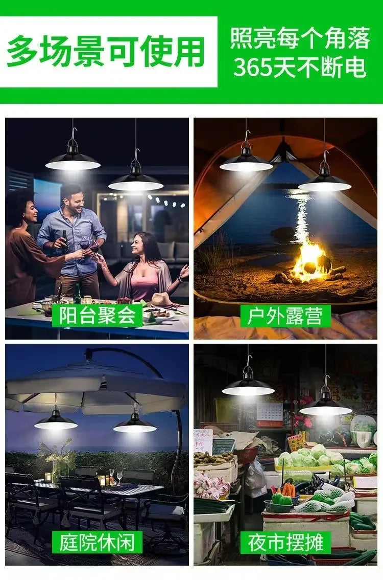Solar Pendant Light IP65 Waterproof Led Solar Powered Lamp with Remote Control Chandelier Camping Outdoor Garden Hanging Lights