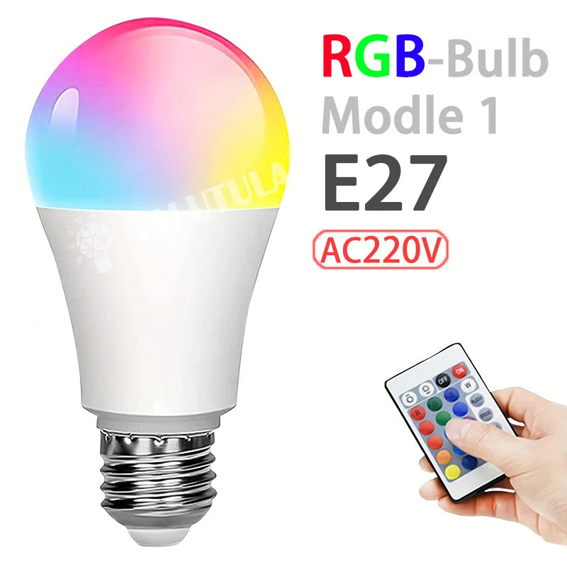 16 RGB LED Light Bulb 16 Colors with Remote | E27 Dimmable 220V Mood Lighting
