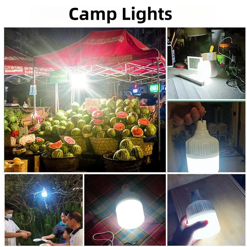 Rechargeable LED Camping Lanterns | Portable Indoor/Outdoor | Emergency Lights with Hook