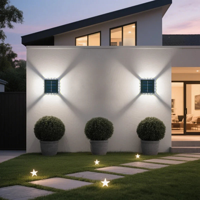 10/12/16 LEDsSolar Outdoor Wall Lights, Weatherproof Garden Lamp, Pathway Lighting  for Stairs Fence Street Camping Home Decor