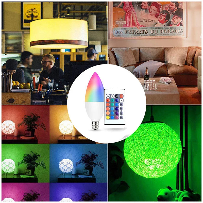 16 RGB LED Light Bulb 16 Colors with Remote | E27 Dimmable 220V Mood Lighting