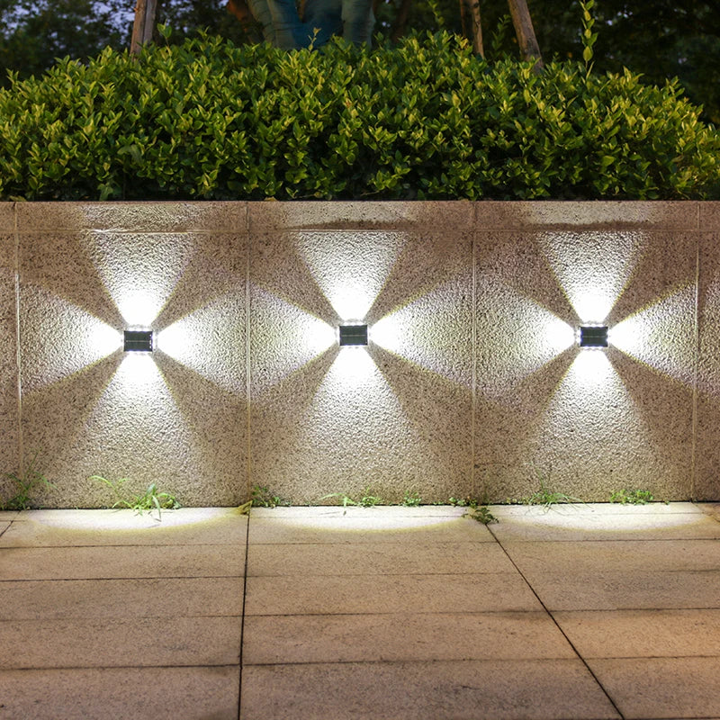 10/12/16 LEDsSolar Outdoor Wall Lights, Weatherproof Garden Lamp, Pathway Lighting  for Stairs Fence Street Camping Home Decor