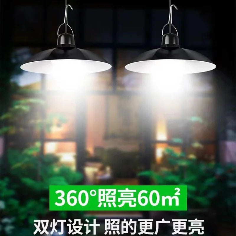 Solar Pendant Light IP65 Waterproof Led Solar Powered Lamp with Remote Control Chandelier Camping Outdoor Garden Hanging Lights