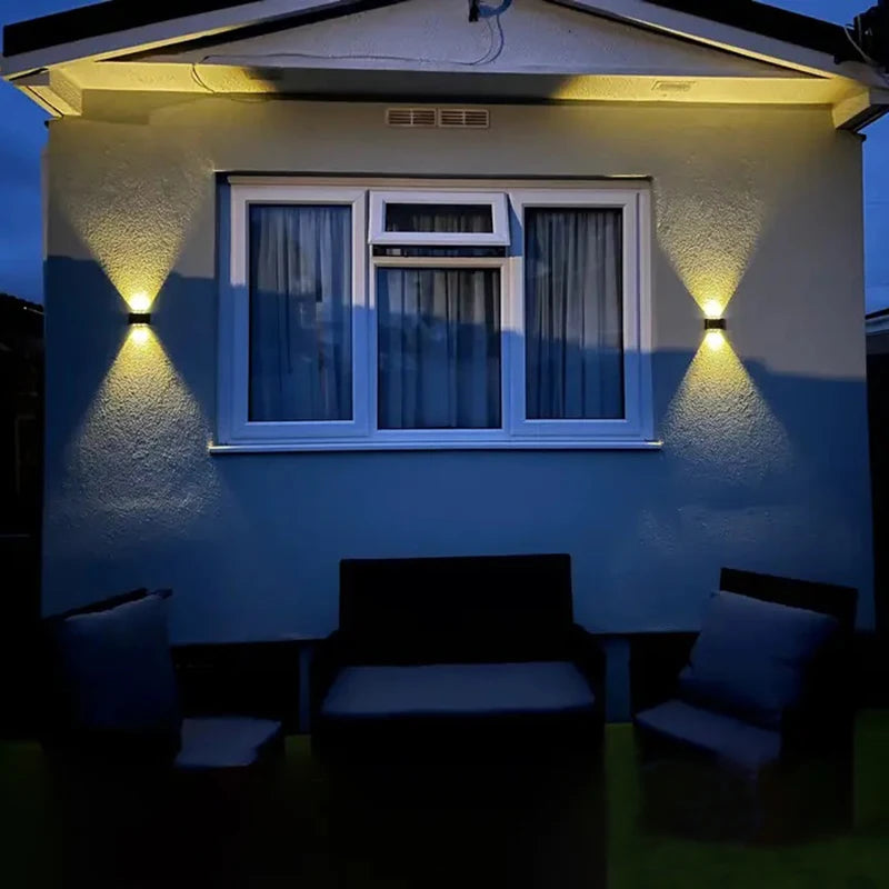 6LED Solar Wall Lights | Outdoor Waterproof Up & Down Lamp for Garden | Patio | Yard | Balcony Deco