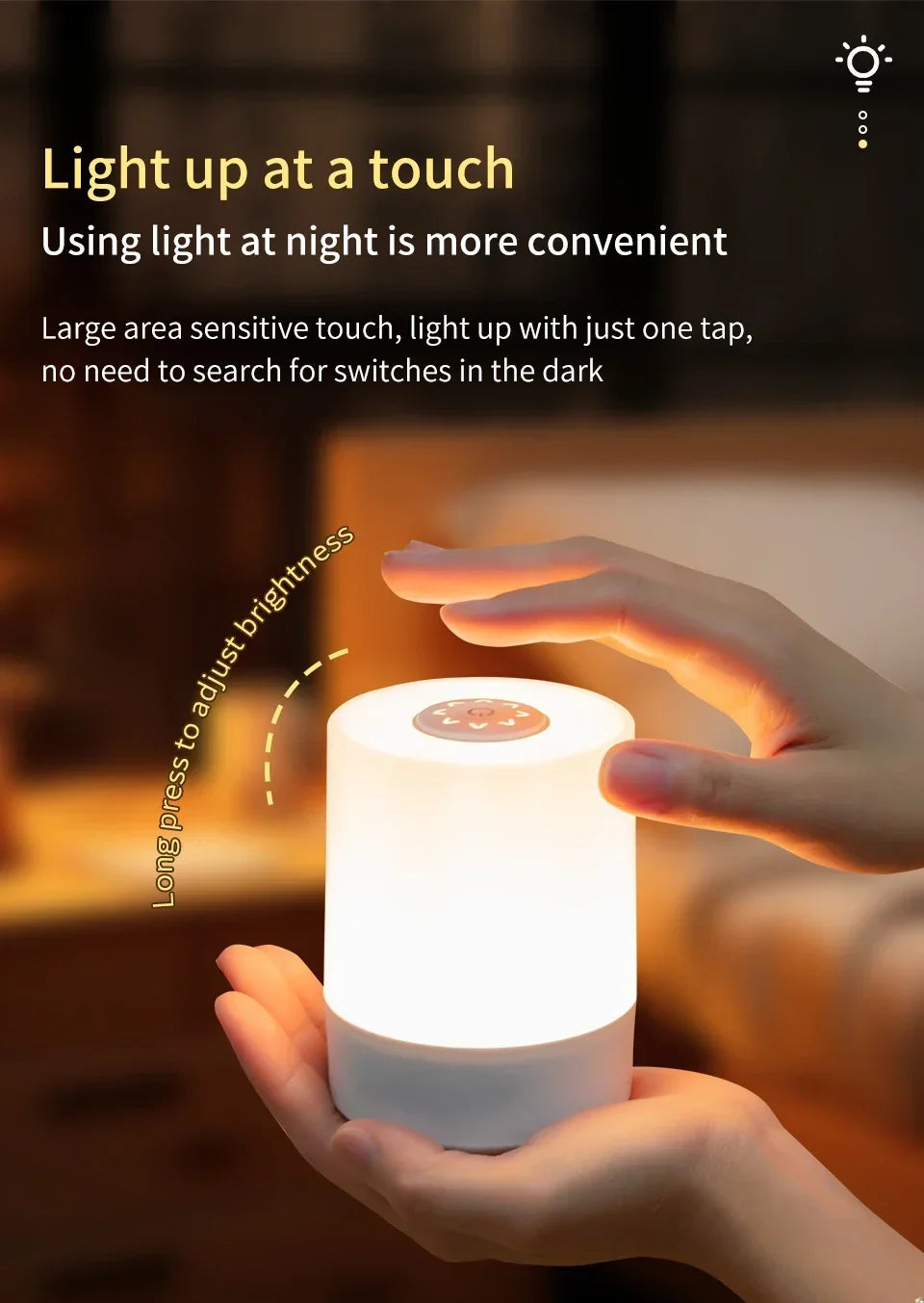 Touch Led Night Lights Dimmable Bedside Desktop lampe led Rechargeable Reading Table Lamps Bedroom Lighting living room decor
