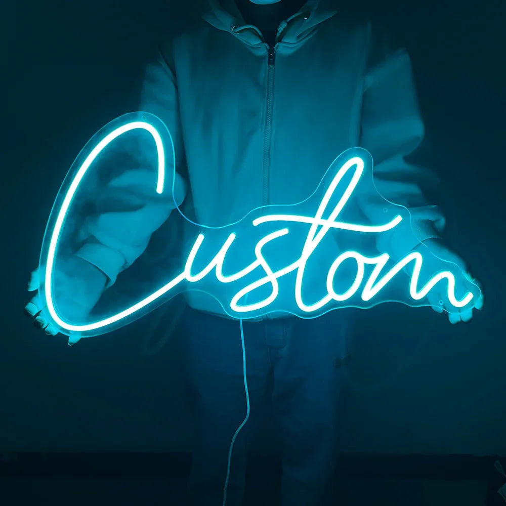 Custom Neon Sign Kids Name Neon Signs Acrylic Birthday Logo Personalized LED Lights Gifts Family Home Wedding Wall Decor