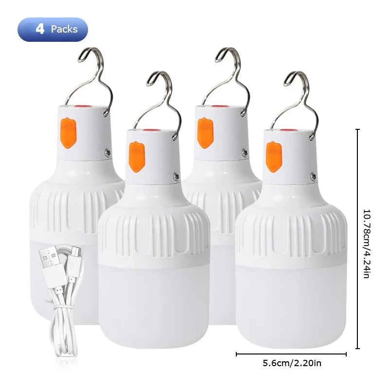 Rechargeable LED Camping Lanterns | Portable Indoor/Outdoor | Emergency Lights with Hook