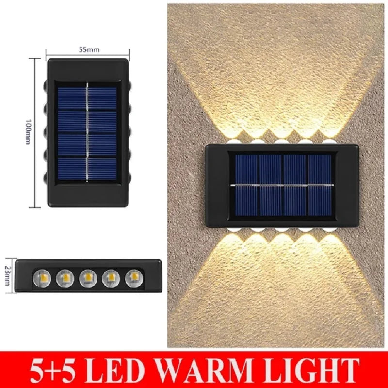 1-4pcs Solar Wall Light Outdoor Up and Down Solar Power Lighting Outdoor Waterproof IP65 Garden Courtyard Villa Landscape Decor