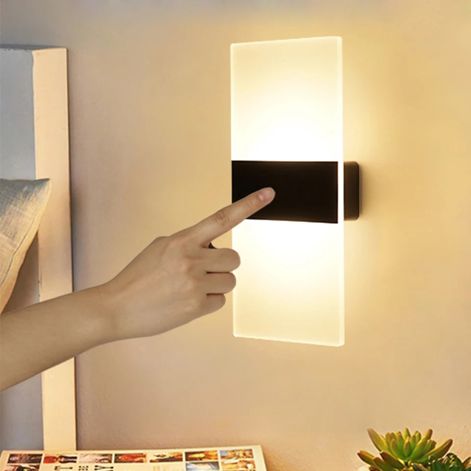 USB Rechargeable LED Wall Lamp – Touch & Motion Sensor Night Light