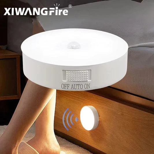 Motion Sensor Light USB Rechargeable Night Light LED Lamp for Kitchen Bedroom Stairs Hallway Cabinet Closet Wardrobe Nightlight