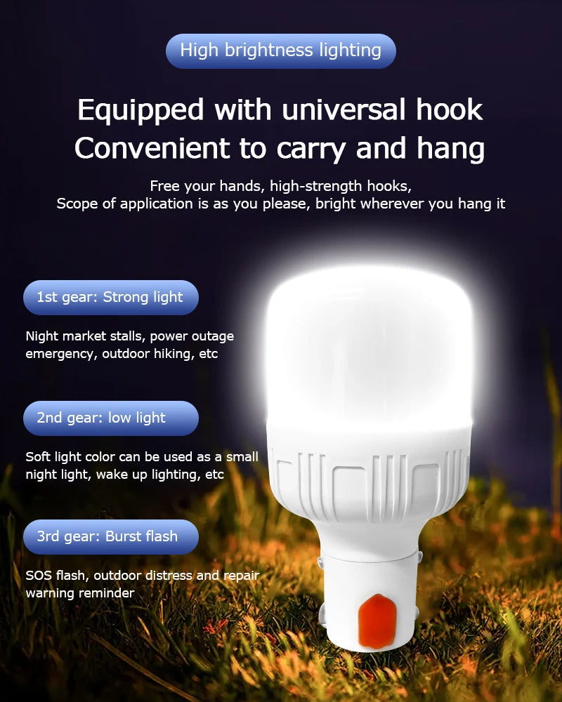 Rechargeable LED Camping Lanterns | Portable Indoor/Outdoor | Emergency Lights with Hook