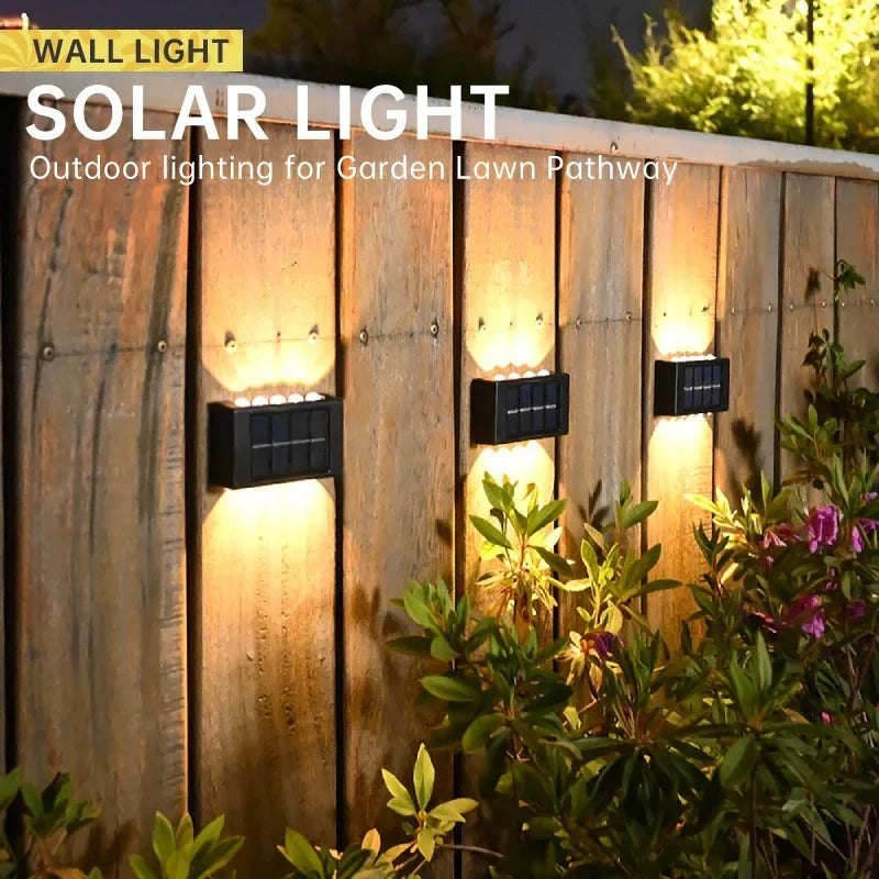1-4pcs Solar Wall Light Outdoor Up and Down Solar Power Lighting Outdoor Waterproof IP65 Garden Courtyard Villa Landscape Decor