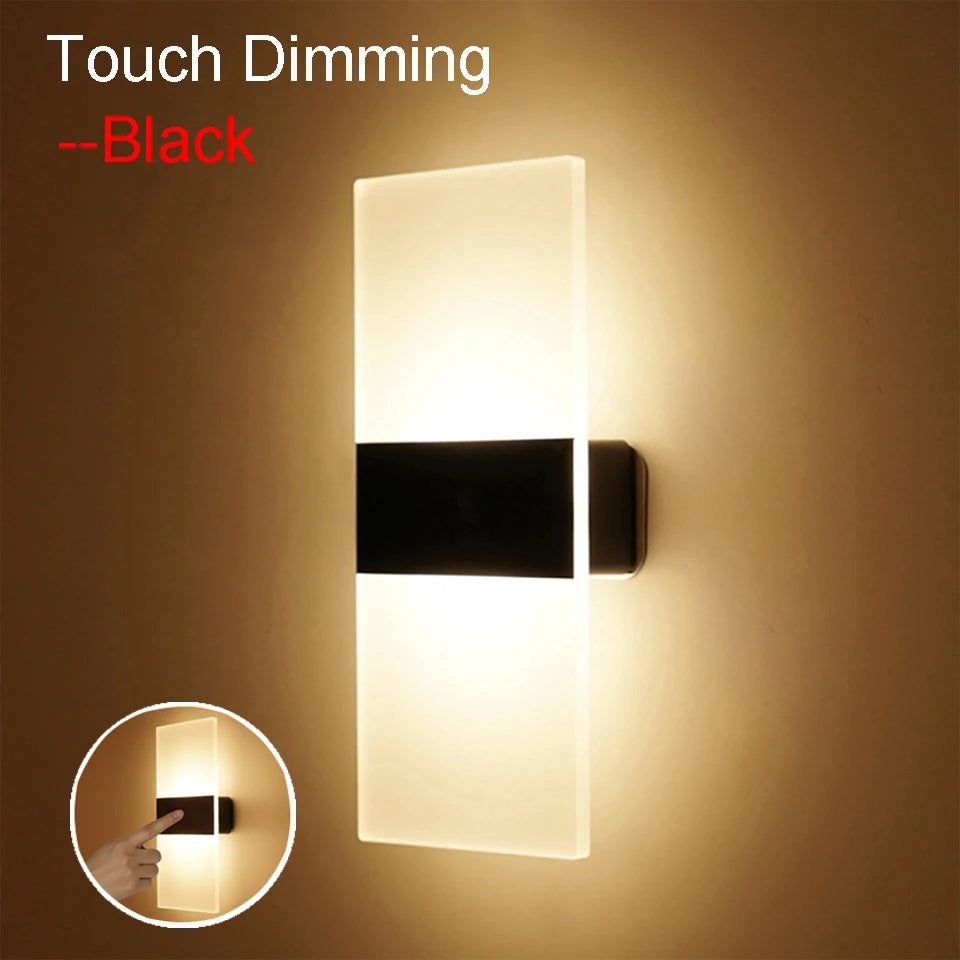 USB Rechargeable LED Wall Lamp – Touch & Motion Sensor Night Light