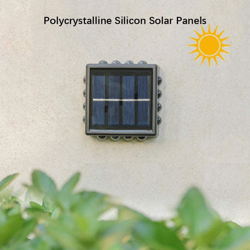 10/12/16 LEDsSolar Outdoor Wall Lights, Weatherproof Garden Lamp, Pathway Lighting  for Stairs Fence Street Camping Home Decor