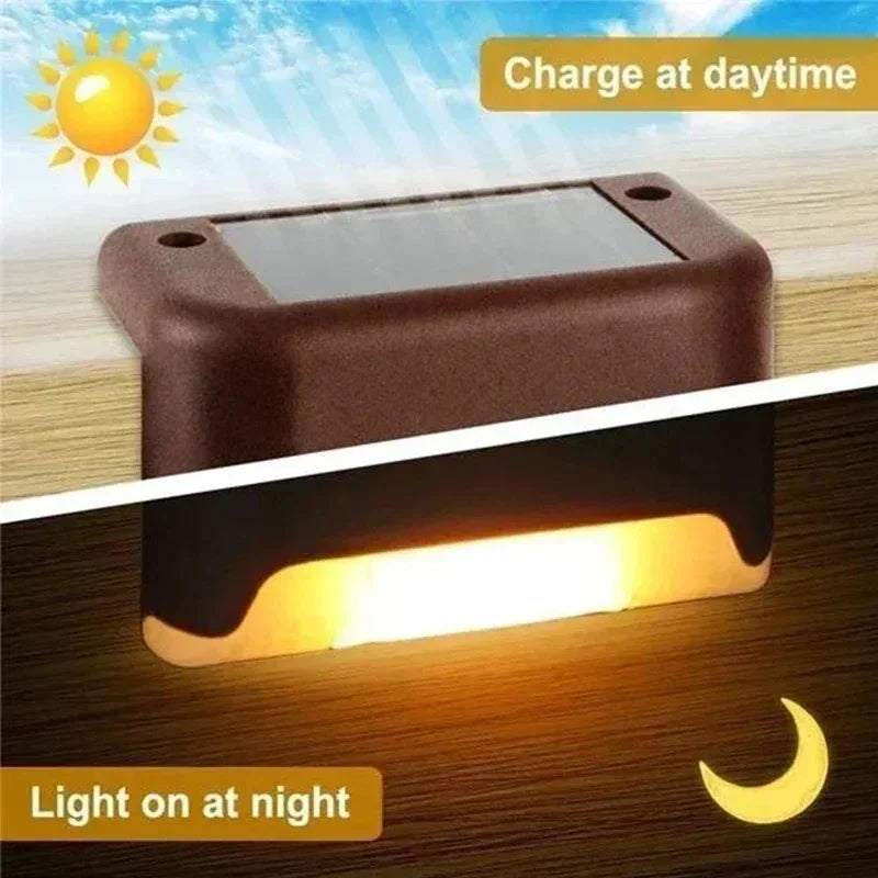 1/4/8/12/pcs Solar LED Lights Outdoor Garden Light Deck Lamp Solar Stairs Light Waterproof Solar Step Lamp Patio Garden Decor