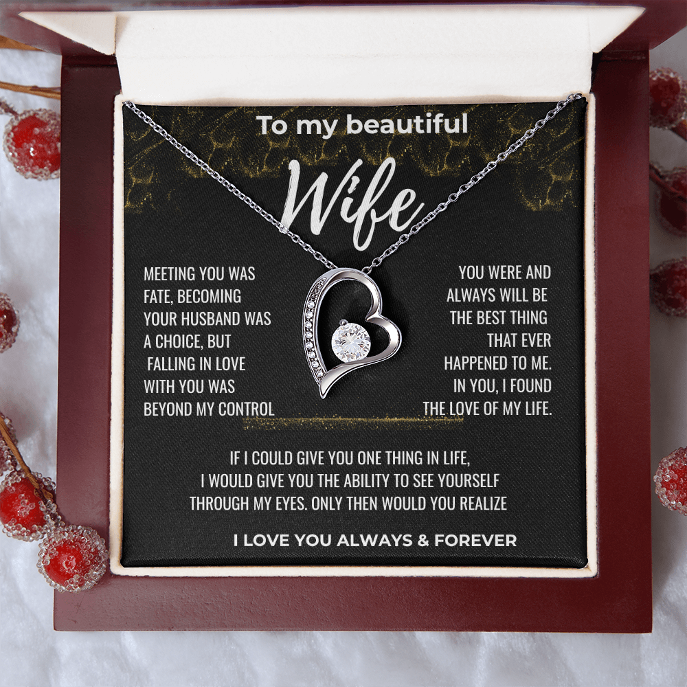 To my Beautiful Wife Gift | Wife Gift | Necklace for Wife, Gift Idea.