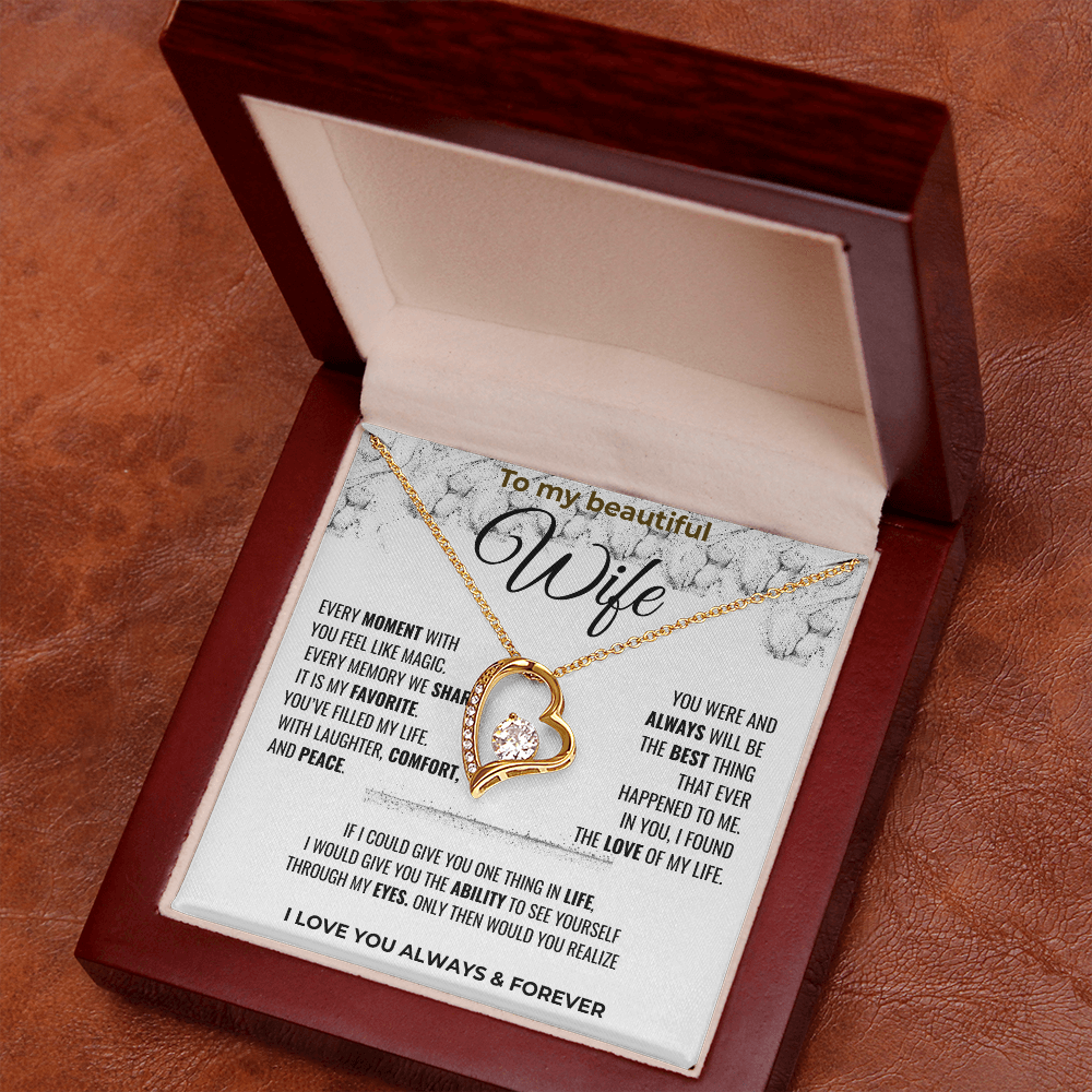 To my Beautiful Wife Gift | Wife Gift | Necklace for Wife, Gift Idea.
