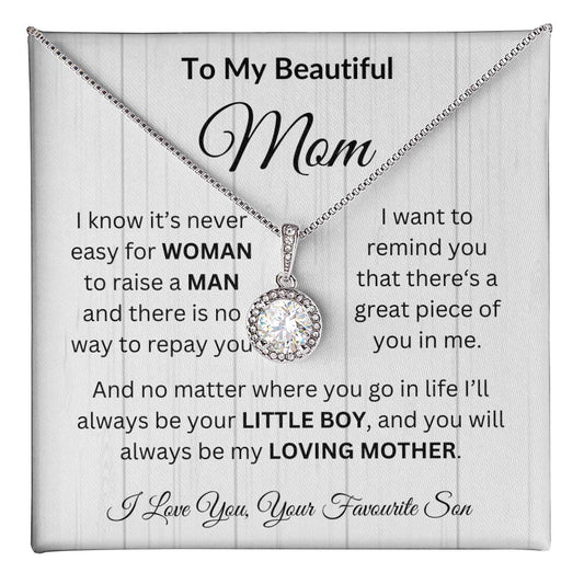 Happy Mother's Day Eternal Hope Necklace   || Mother Daughter Necklace || Mother's Day Gift || Daughter Gift ||Jewelry for Mom || Anniversary Gift