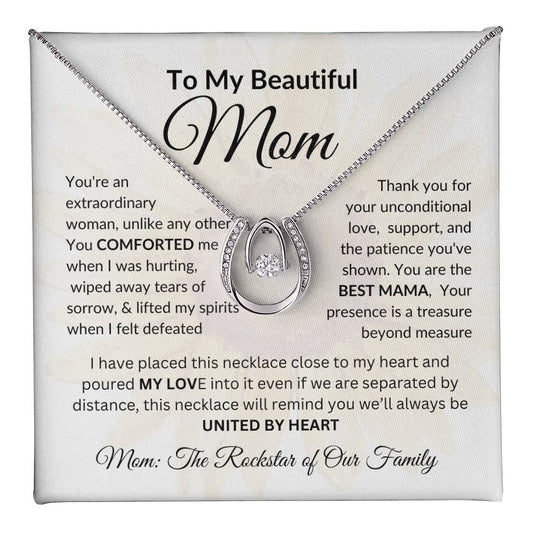 Happy Mother's Day Lucky In Love, Necklace  Mother Daughter Necklace, Mother's Day Gift, Daughter Gift, Jewelry for Mom, Anniversary Gift