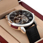 Deer Hunter Dad Openwork Watch Self-winding Water Resistant Genuine Leather.| Gifts Giving Season | For Anniversary, Christmas.