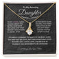 To My Daughter || Alluring Beauty Necklace || Birthday Gift || Christmas Gift || Valentine's Day Gift || Anniversary Day Gift With Blessing Card Gift Box