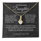 To My Daughter || Alluring Beauty Necklace || Birthday Gift || Christmas Gift || Valentine's Day Gift || Anniversary Day Gift With Blessing Card Gift Box
