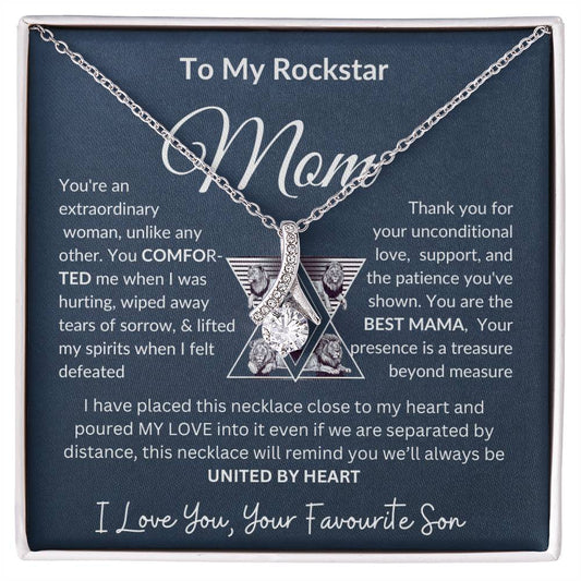 Happy Mother's Day || Alluring Beauty Necklace  with On Demand Message Card || Mother Daughter Necklace, Mother's Day Gift, Daughter Gift, Jewelry for Mom, Anniversary Gift