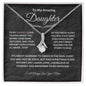 To My Daughter || Alluring Beauty Necklace || Birthday Gift || Christmas Gift || Valentine's Day Gift || Anniversary Day Gift With Blessing Card Gift Box