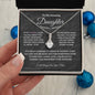 To My Daughter || Alluring Beauty Necklace || Birthday Gift || Christmas Gift || Valentine's Day Gift || Anniversary Day Gift With Blessing Card Gift Box