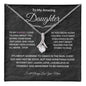 To My Daughter || Alluring Beauty Necklace || Birthday Gift || Christmas Gift || Valentine's Day Gift || Anniversary Day Gift With Blessing Card Gift Box