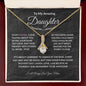 To My Daughter || Alluring Beauty Necklace || Birthday Gift || Christmas Gift || Valentine's Day Gift || Anniversary Day Gift With Blessing Card Gift Box