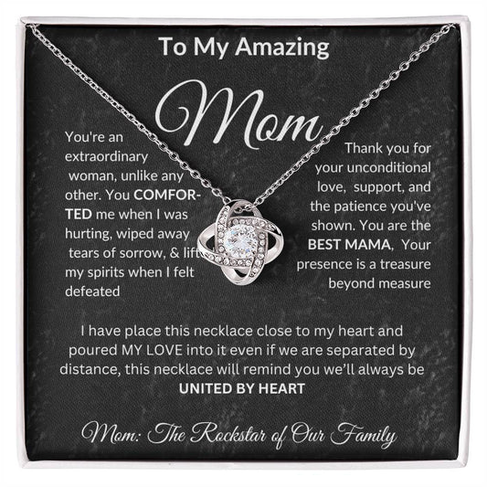 Happy Mother's Day || Love Knot Necklace (Yellow & White Gold Variants) || with On Demand Message Card || Mother Daughter Necklace || Mother's Day Gift ||  Daughter Gift, Jewelry for Mom|| Anniversary Gift