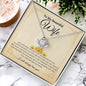To My Beautiful Wife Love Knot Necklace ,With Blessing Card Gift Box, Love Knot Necklace, Birthday Gift Valentine's Day Gift Christmas Gift